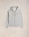 AMI PARIS Grey Cotton Ami de Coeur Zipped Hoodie Unisex Apparel